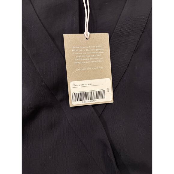 Everlane The Tri-Wrap Tank Dress | Black | Size 6 | Ethically Made,Minimalist - Picture 6 of 7